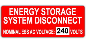 #240 - ENERGY STORAGE SYSTEM DISCONNECT