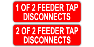 FEEDER TAP - DISCONNECTS - CO