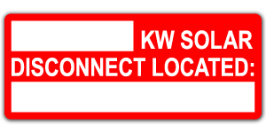 KANSAS CITY - SOLAR DISCONNECT LOCATED