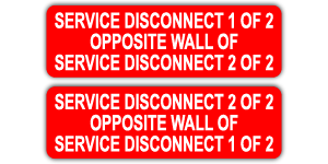 #24 - SERVICE DISCONNECT - OPPOSITE WALL