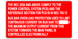 #705 - NEC 705.13 - BUS BAR OVERLOAD